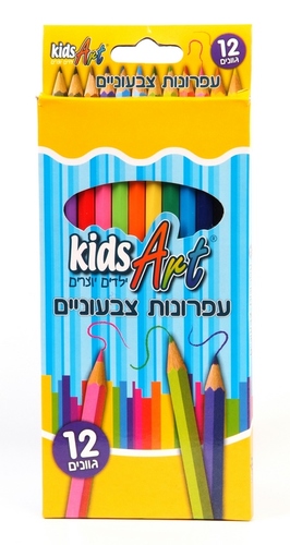 עפרונות צבעוניים - 12 צבעים KIDS ART