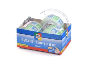 מעמד סלוטייפ + 5 סרט הדבקה קריסטלי