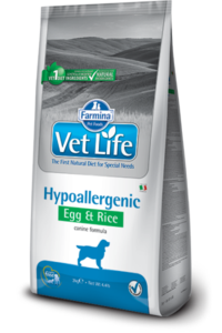 מזון רפואי לכלב היפואלרגני 12 ק"ג egg & rice VetLife HyperAllergenic וט לייף