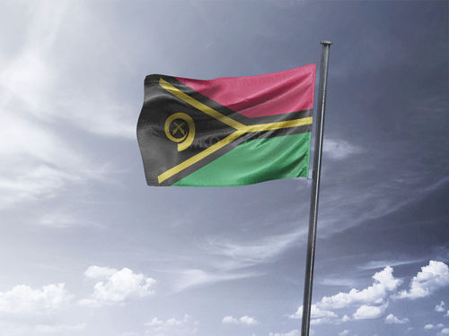 דגל ונואטו - Vanuatu flag  - **דגל 30*40 - הזמנה ל5 יח ומעלה**
