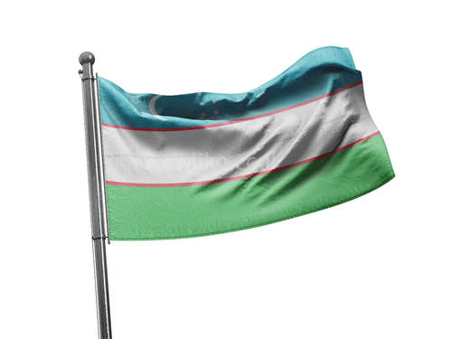 דגל אוזבקיסטן - Uzbekistan flag  - **דגל 30*40 - הזמנה ל5 יח ומעלה**