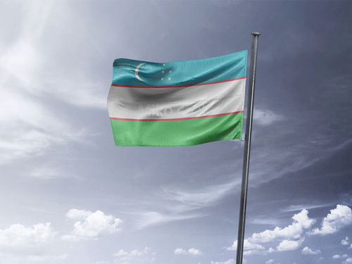 דגל אוזבקיסטן - Uzbekistan flag  - **דגל 30*40 - הזמנה ל5 יח ומעלה**