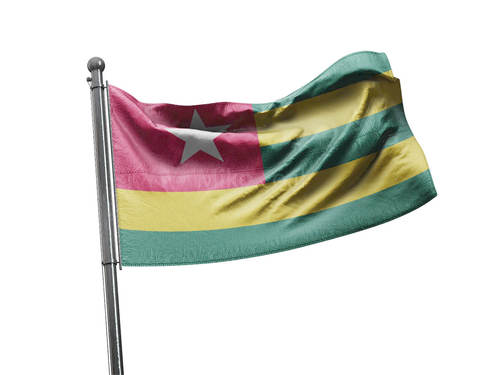 דגל טוגו - Togo flag - **דגל 30*40 - הזמנה ל5 יח ומעלה**