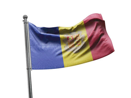 דגל אנדורה - Andorra flag - - **דגל 30*40 - הזמנה ל5 יח ומעלה**