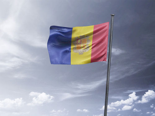 דגל אנדורה - Andorra flag - - **דגל 30*40 - הזמנה ל5 יח ומעלה**