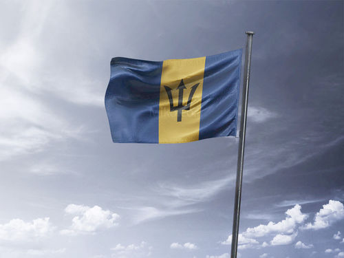 דגל ברבדוס - Barbados flag - **דגל 30*40 - הזמנה ל5 יח ומעלה**