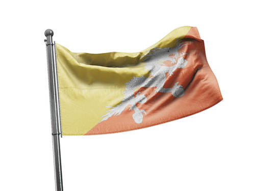 דגל בהוטן - Bhutan flag - **דגל 30*40 - הזמנה ל5 יח ומעלה**