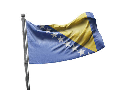 דגל בוסניה והרצגובינה - Bosnia and Herzegovina flag - **דגל 30*40 - הזמנה ל5 יח ומעלה**