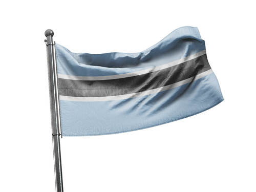 דגל בוטסואנה - Botswana flag - **דגל 30*40 - הזמנה ל5 יח ומעלה**