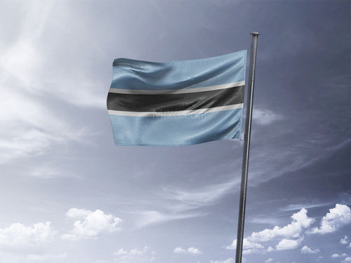 דגל בוטסואנה - Botswana flag - **דגל 30*40 - הזמנה ל5 יח ומעלה**