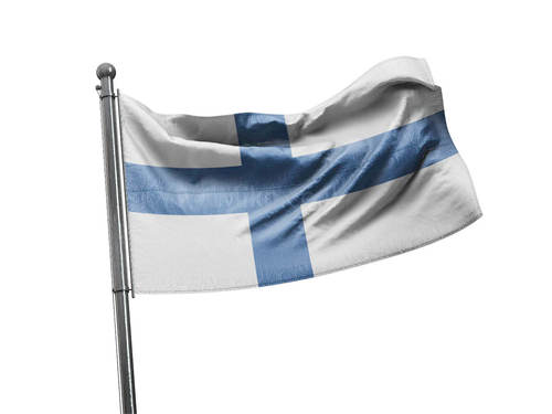 דגל פינלנד - Finland flag - **דגל 30*40 - הזמנה ל5 יח ומעלה**