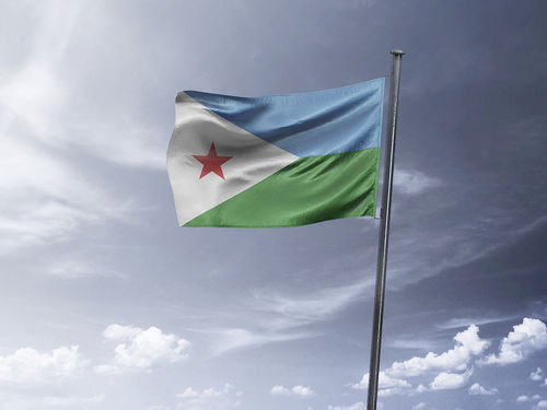 דגל ג'יבוטי - Djibouti flag - **דגל 30*40 - הזמנה ל5 יח ומעלה**