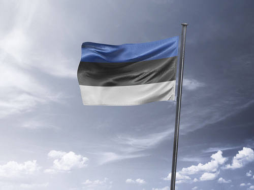 דגל אסטוניה - Estonia flag - **דגל 30*40 - הזמנה ל5 יח ומעלה**