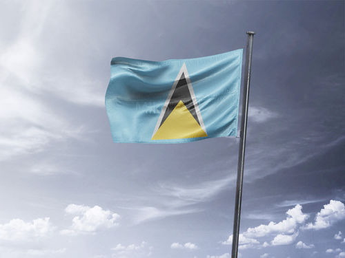 דגל סנט לוסיה - Saint Lucia flag - **דגל 30*40 - הזמנה ל5 יח ומעלה**