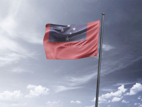 דגל סמואה - Samoa flag - **דגל 30*40 - הזמנה ל5 יח ומעלה**