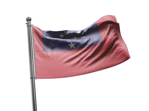 דגל סמואה - Samoa flag - **דגל 30*40 - הזמנה ל5 יח ומעלה**