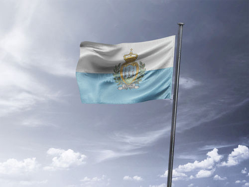 דגל סן מרינו - San Marino flag - **דגל 30*40 - הזמנה ל5 יח ומעלה**