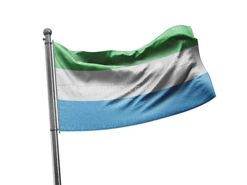 דגל סיירה לאון - Sierra leone flag - **דגל 30*40 - הזמנה ל5 יח ומעלה**