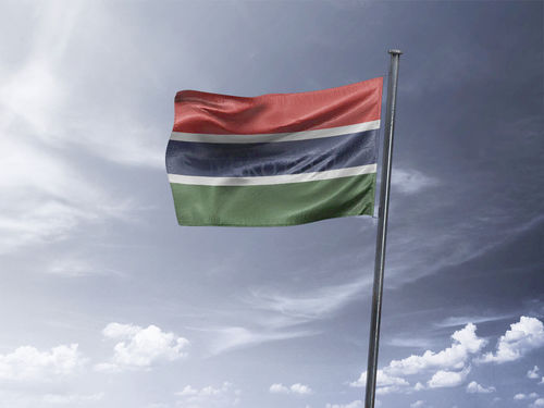 דגל גמביה - Gambia flag  - **דגל 30*40 - הזמנה ל5 יח ומעלה**