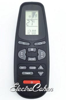 שלט רחוק תואם למזגנים Electra RC5 אלקטרה
