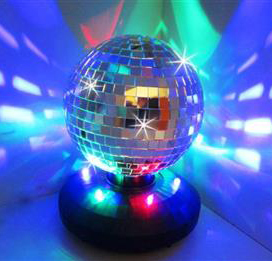 כדור דיסקו מראות צבעוני מסתובב Mirror Disco Ball