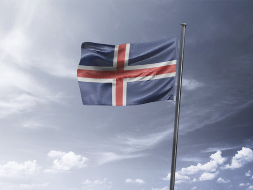 דגל איסלנד - Iceland flag - **דגל 30*40 - הזמנה ל5 יח ומעלה**