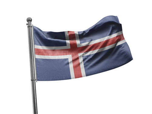 דגל איסלנד - Iceland flag - **דגל 30*40 - הזמנה ל5 יח ומעלה**