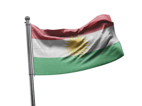 דגל כורדיסטאן - Kurdistan flag - **דגל 30*40 - הזמנה ל5 יח ומעלה**