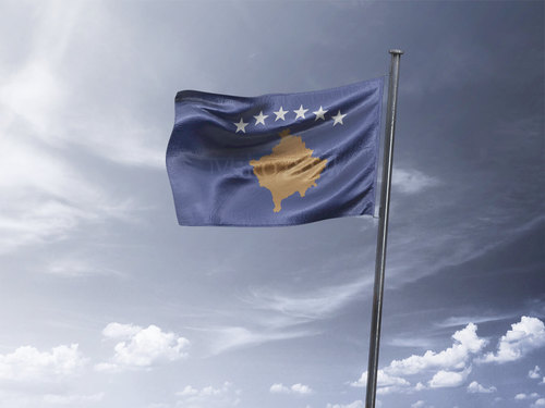 דגל קוסובו - Kosovo flag - **דגל 30*40 - הזמנה ל5 יח ומעלה**