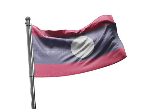 דגל לאוס - Laos flag - **דגל 30*40 - הזמנה ל5 יח ומעלה**