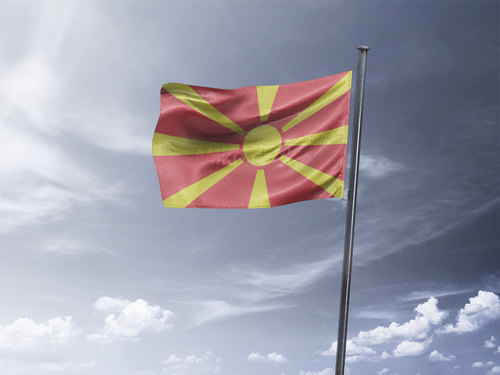 דגל מקדוניה - Macedonia flag - **דגל 30*40 - הזמנה ל5 יח ומעלה**