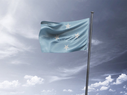 דגל מיקרונזיה - Micronesia flag - **דגל 30*40 - הזמנה ל5 יח ומעלה**