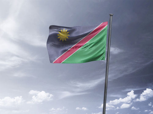 דגל נמיביה - Namibia flag - **דגל 30*40 - הזמנה ל5 יח ומעלה**