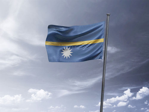 דגל נאורו - Nauru flag  - **דגל 30*40 - הזמנה ל5 יח ומעלה**