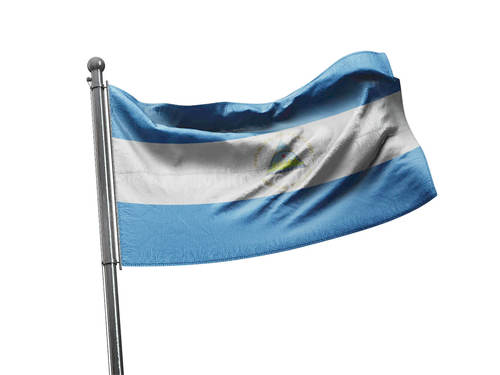 דגל ניקרגואה - Nicaragua flag - **דגל 30*40 - הזמנה ל5 יח ומעלה**
