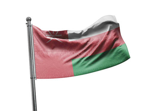 דגל עומאן - Oman flag - **דגל 30*40 - הזמנה ל5 יח ומעלה**