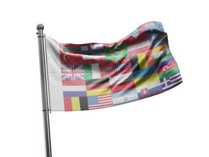 דגל פסיפס מדינות - Collage World flag - **דגל 30*40 - הזמנה ל5 יח ומעלה**