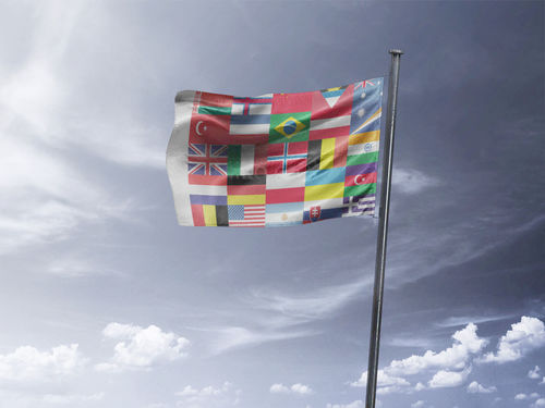 דגל פסיפס מדינות - Collage World flag - **דגל 30*40 - הזמנה ל5 יח ומעלה**