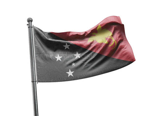 דגל פפואה גינאה החדשה - Papua New Guinea flag - **דגל 30*40 - הזמנה ל5 יח ומעלה**