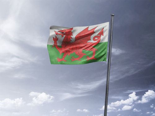 דגל ויילס - Wales flag - **דגל 30*40 - הזמנה ל5 יח ומעלה**