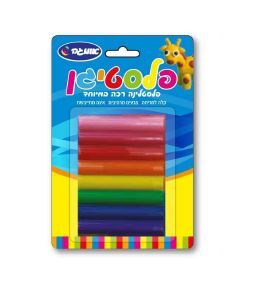 פלסטיגן פלסטלינה 8 צבעים בבליסטר אומגה