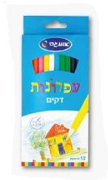 עפרונות צבעוניים דקים אומגה - 12 צבעים