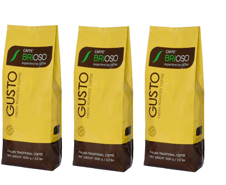 3 ק”ג פולי קפה בריוסו גוסטו Caffe Brioso Gusto