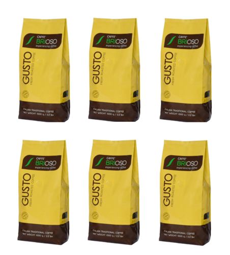 6 ק”ג פולי קפה בריוסו גוסטו Caffe Brioso Gusto