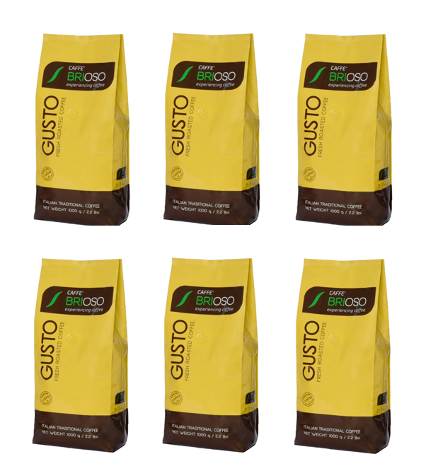 6 ק”ג פולי קפה בריוסו גוסטו Caffe Brioso Gusto