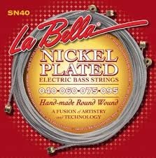 מיתרים לבס לה בלה מצופים ניקל LA-BELLA NICKEL PLATED ROUND WOUND
