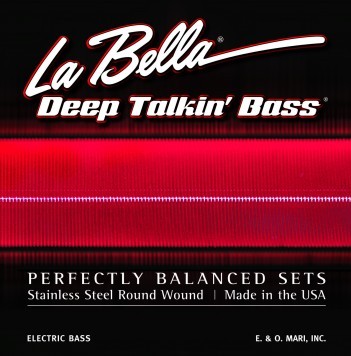 סט מיתרים לבס לה בלה LA BELLA 760R DEEP’ TALKIN’ BASS, ROUND WOUND