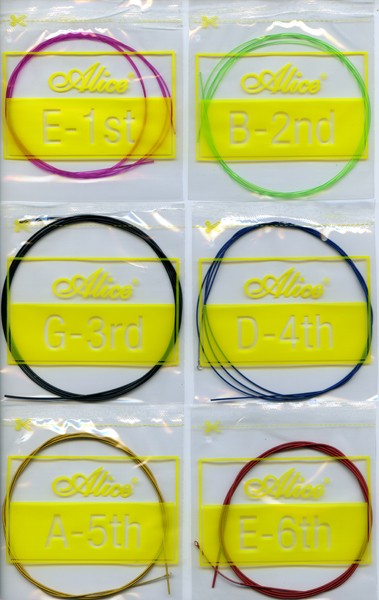 סט מיתרים צבעוני לגיטרה אקוסטית אליס ALICE A-407D ACOUSTIC SET