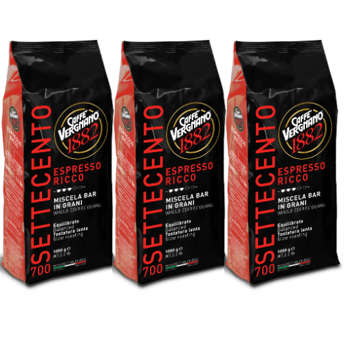 3 ק”ג פולי קפה וריניאנו אספרסו ריקו Caffe Vergnano 700