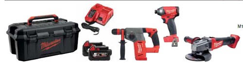 מברגת אימפקט + פטישון נטען 26 + משחזת זווית 18V